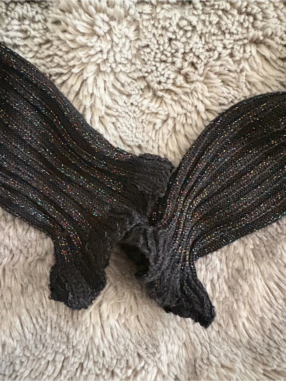 Free People Black Ribbed Long-Sleeve Cutout Crop Top
